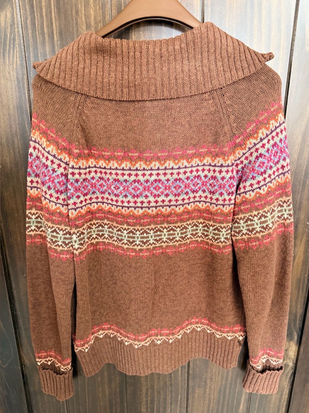 VTG 2001 Heirloom Collectibles Sweater Fair Isle Cardigan Full Zip Womens Small - Picture 8 of 8